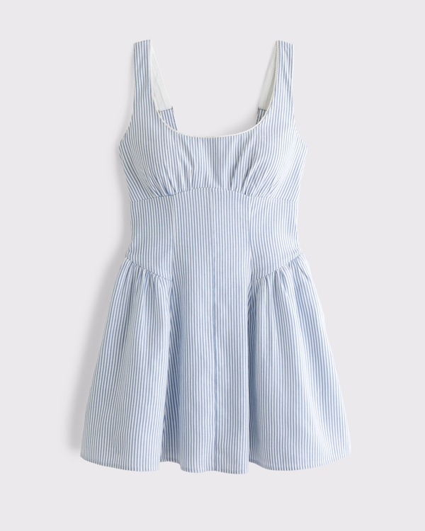 Women's Linen-Blend A&F Dylan Bra-Free Mini Dress | Women's Dresses |  Abercrombie.com