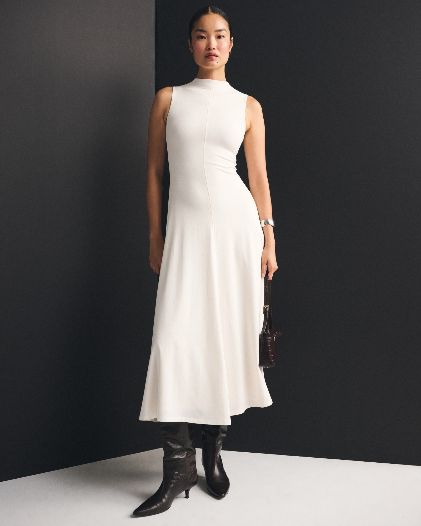 knit polo maxi dress Staud Sienna length-Midi