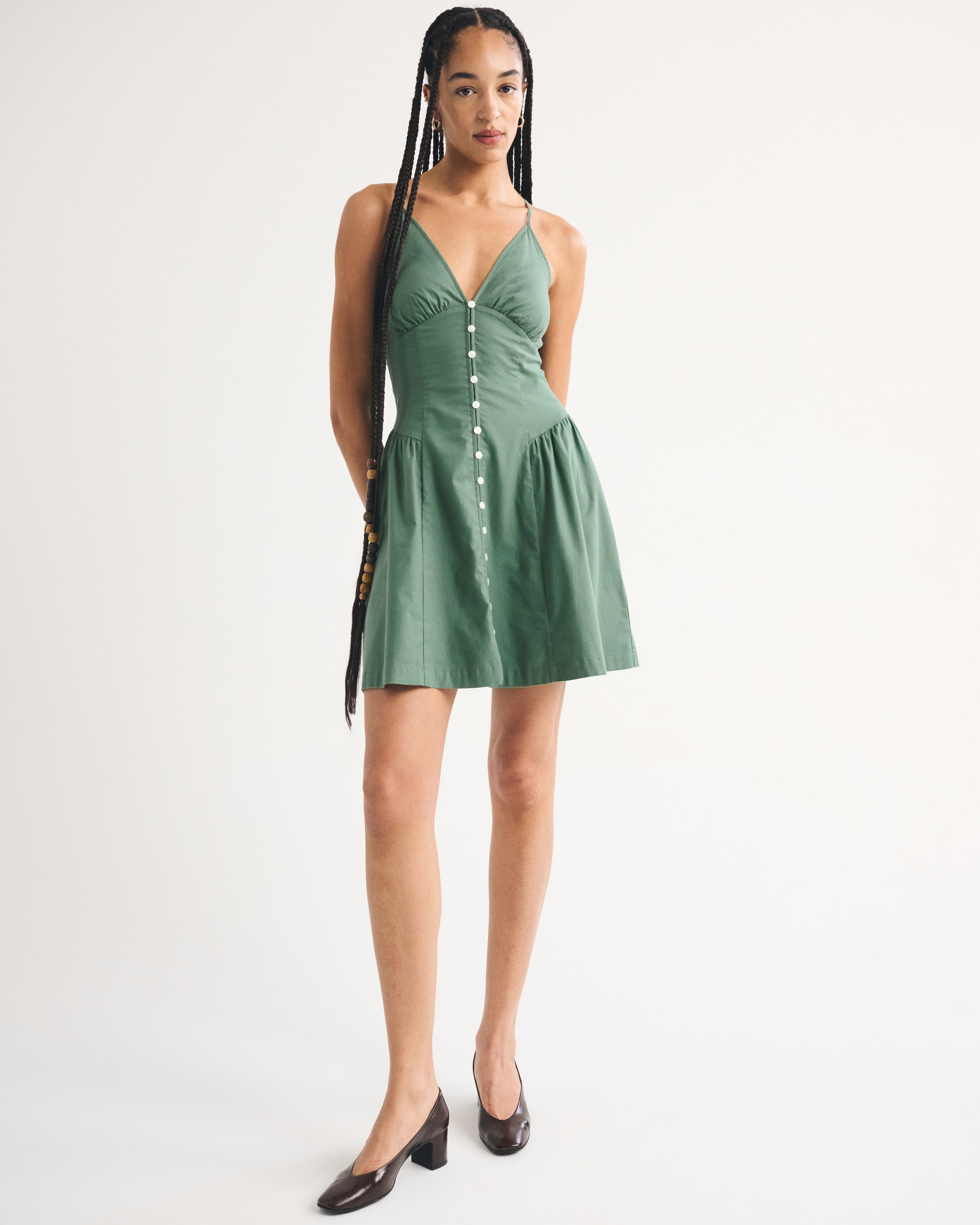 Женские платья Abercrombie & Fitch A&F Bra-Free Dylan V-Neck Mini Dress — фото 3