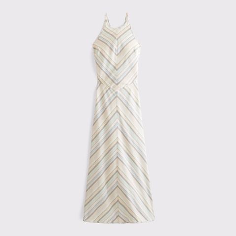 Женские платья Abercrombie & Fitch Open-Back Halter Chevron Maxi Dress