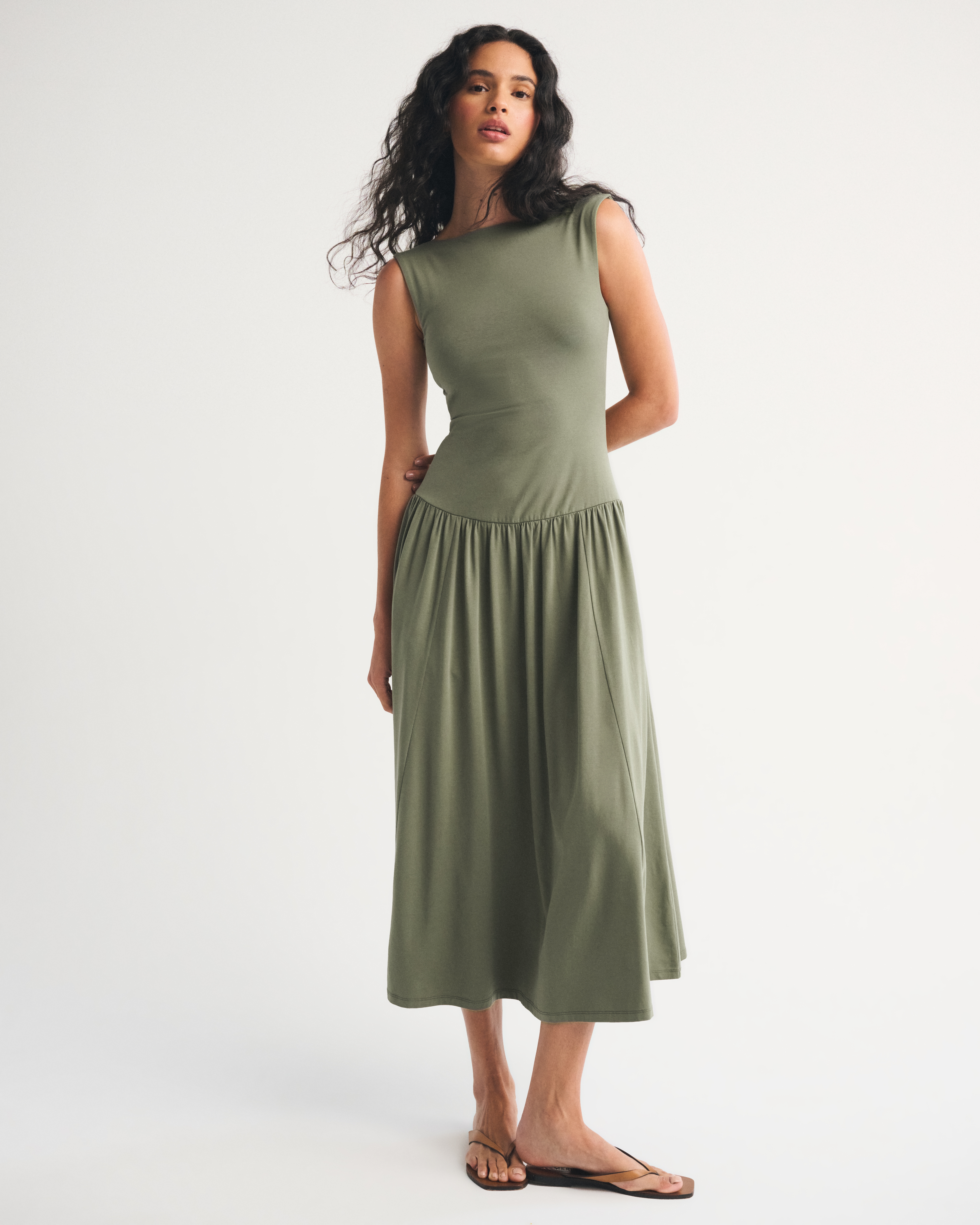 Женские платья Abercrombie & Fitch Bra-Free 2-in-1 Reversible Knit Maxi Dress — фото 3