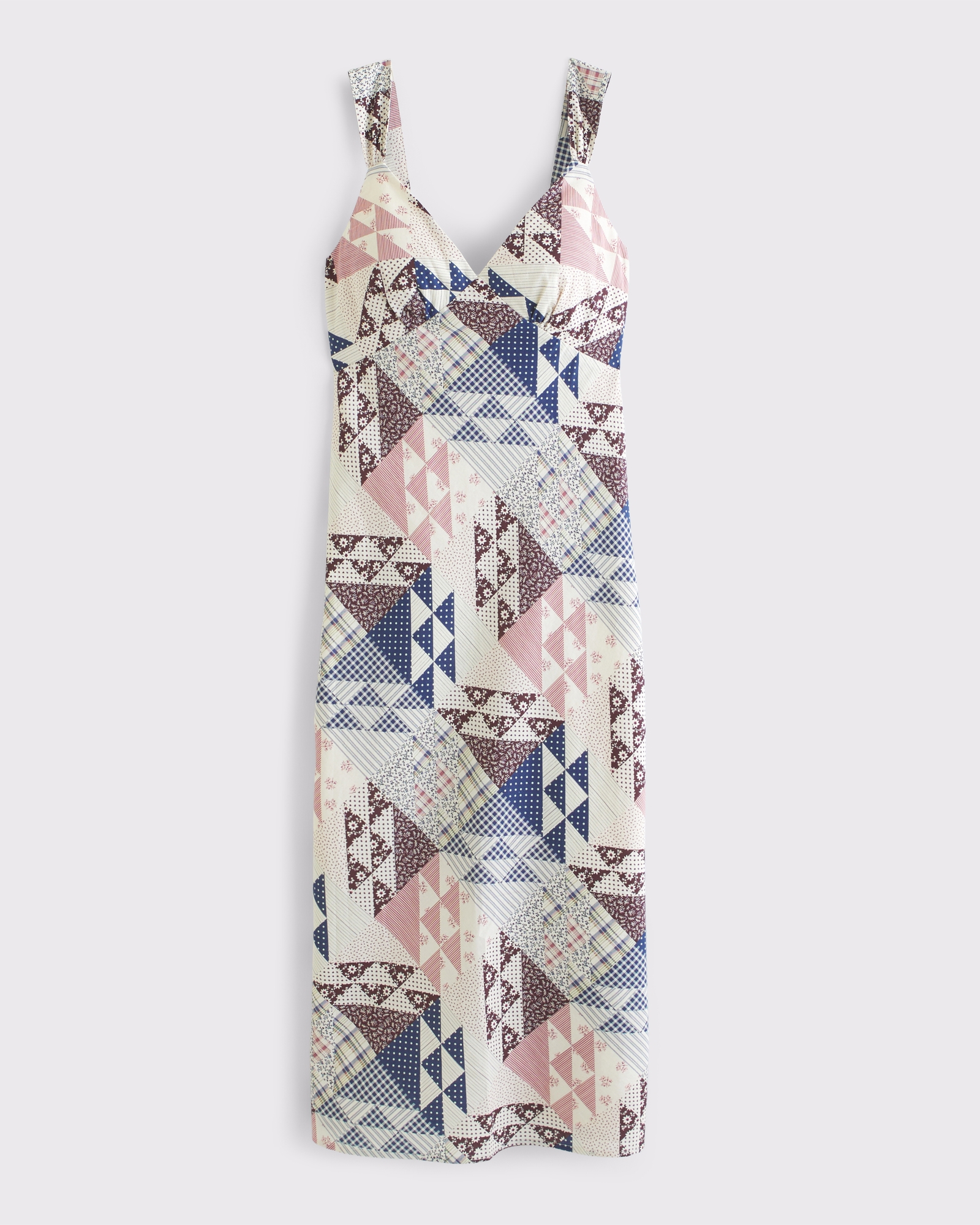 Bra-Free V-Neck Slip Midi Dress