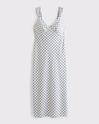 Bra-Free V-Neck Slip Midi Dress