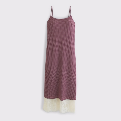 Женские платья Abercrombie & Fitch Lace-Trim Scoopneck Slip Midi Dress