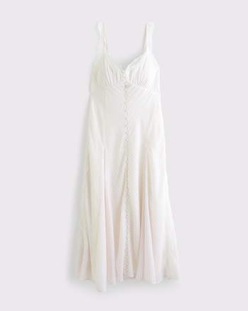 Bra-Free Lace-Trim Button-Through Midi Dress from Abercrombie & Fitch - $79.99