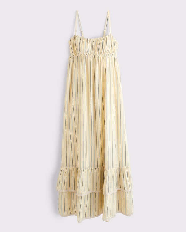 Women's Bra-Free Sweetheart Ruched Flowy Maxi Dress | Women's Clearance |  Abercrombie.com