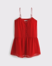 V-Neck Button Mini Dress