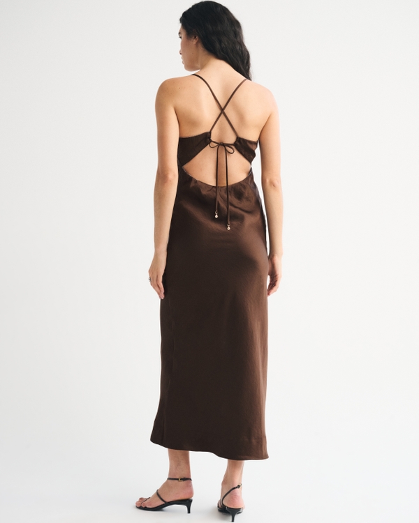 brown slip maxi dress Apple Cider Maxi Dress Brown main image 0
