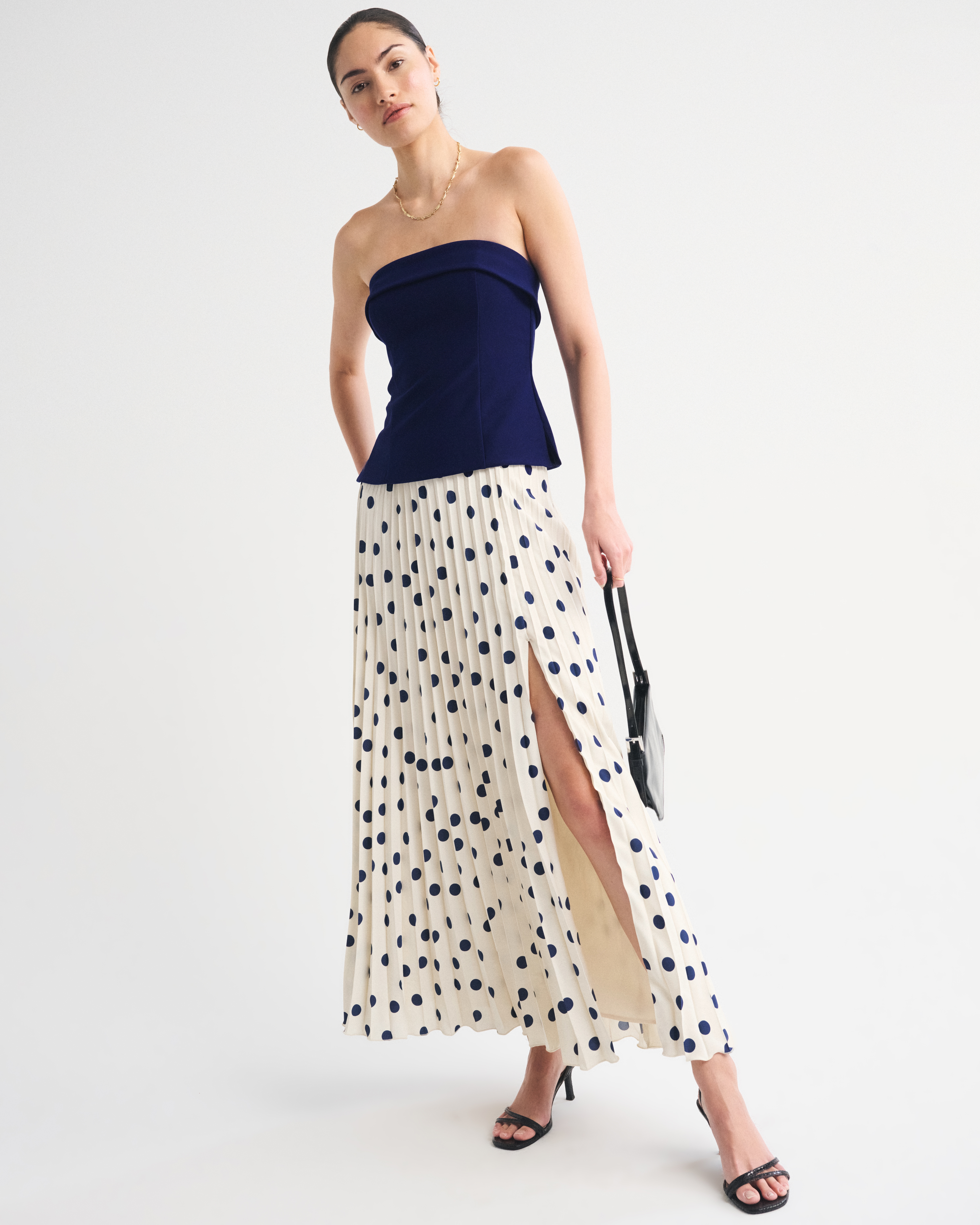 Женские юбки Abercrombie & Fitch High Rise Pleated Maxi Set Skirt — фото 2