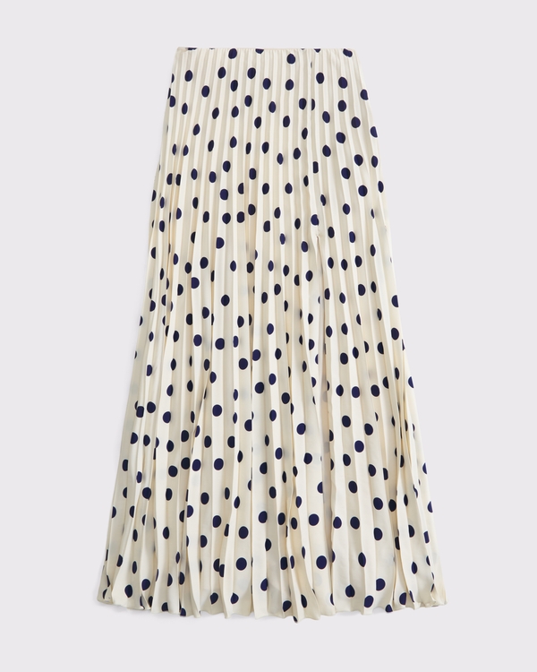 High Rise Pleated Maxi Set Skirt