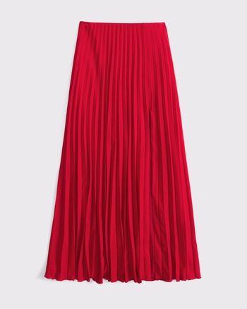 High Rise Pleated Maxi Set Skirt from Abercrombie & Fitch - $69.99