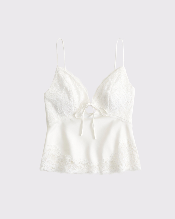Bra-Free Lace-Pieced Set Top
