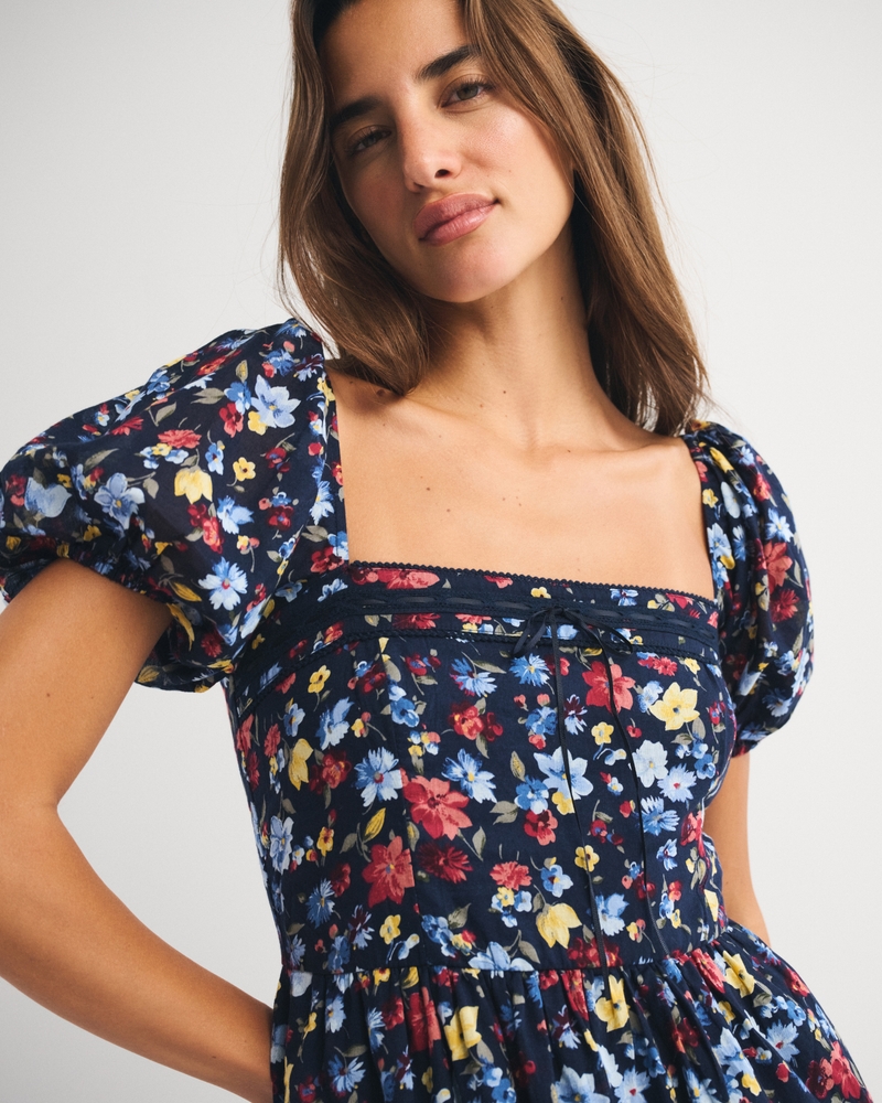 The A&F Emerson Puff Sleeve Midi Dress