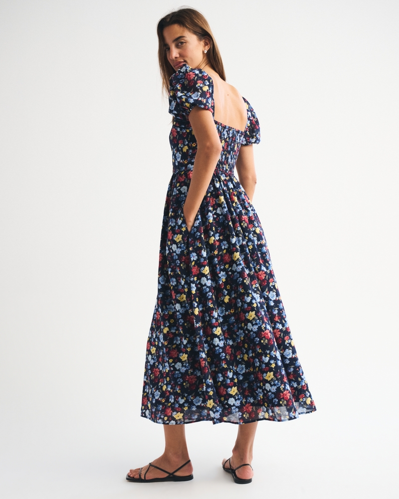 The A&F Emerson Puff Sleeve Midi Dress