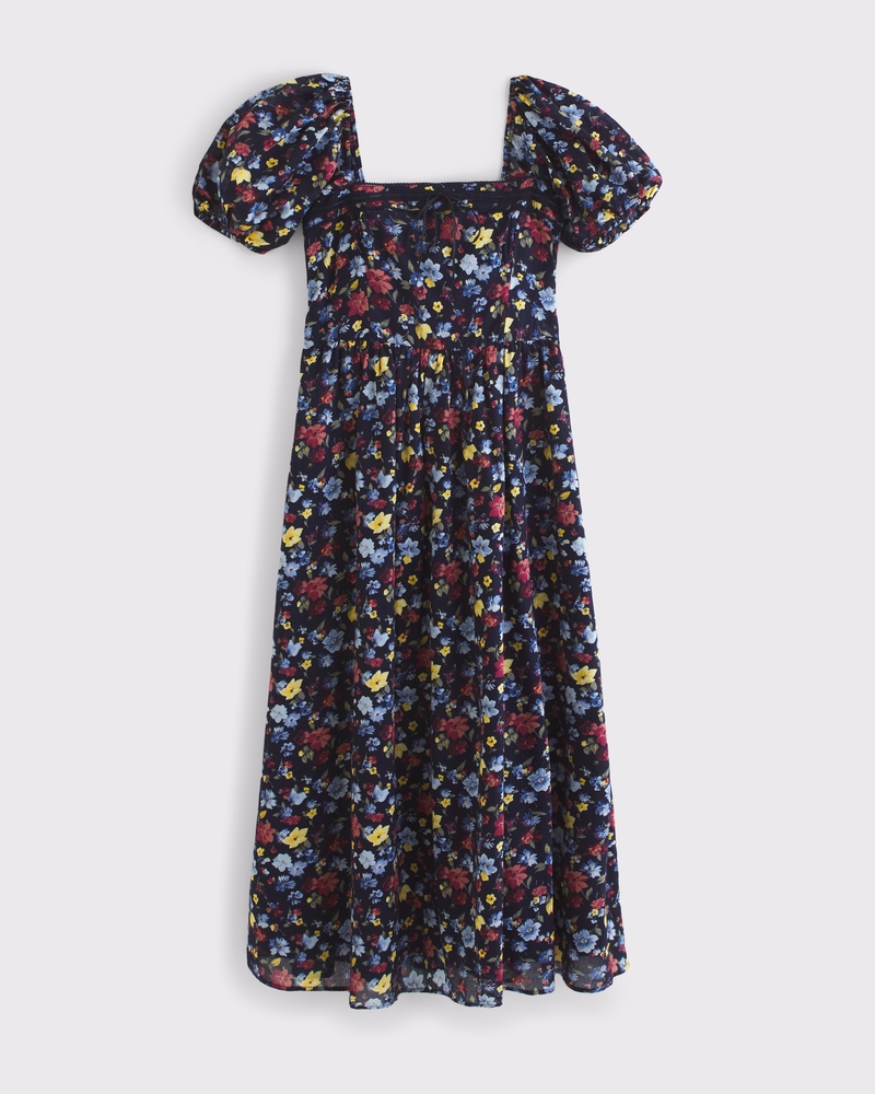 The A&F Emerson Puff Sleeve Midi Dress
