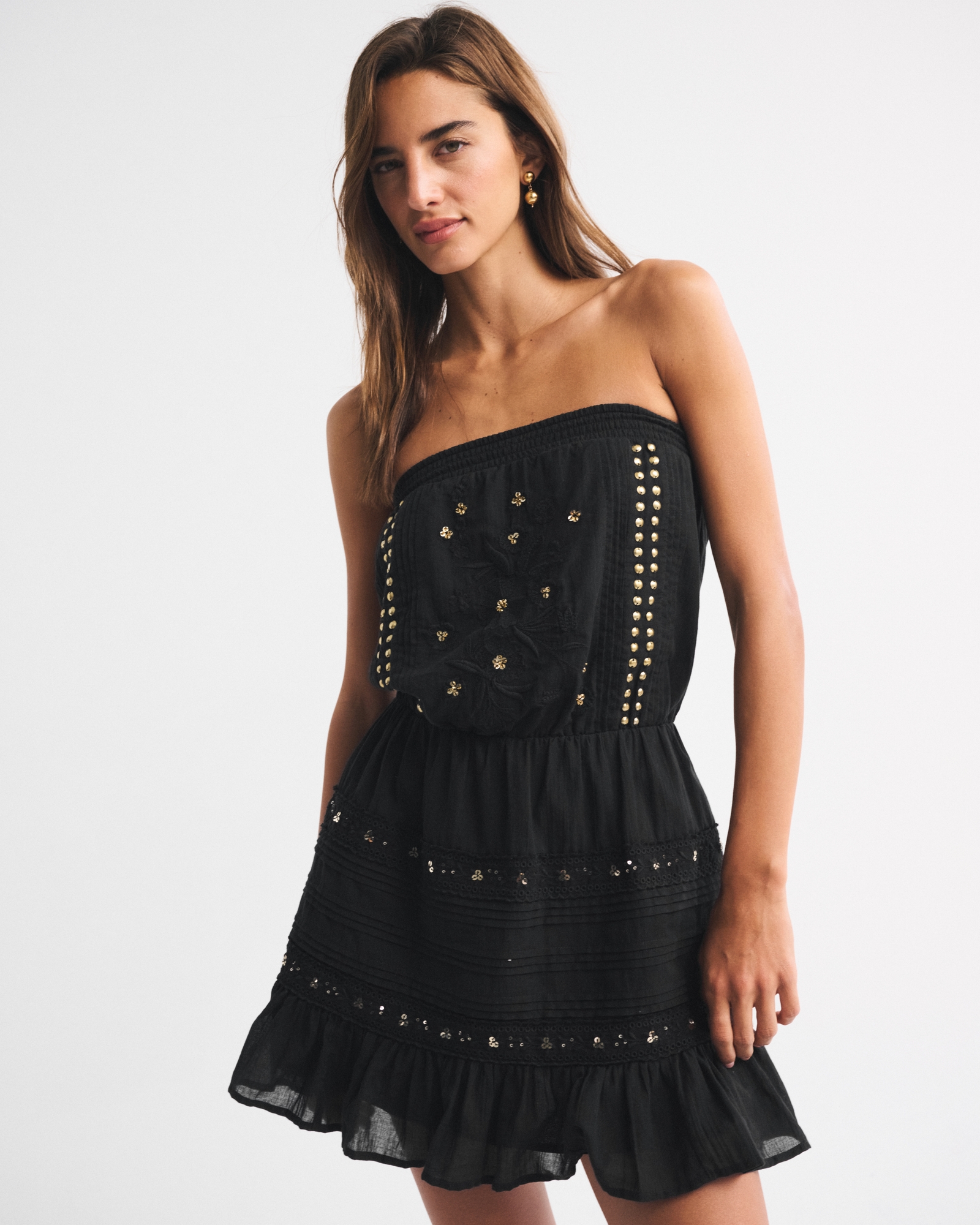 Strapless Easy Waist Mini Dress