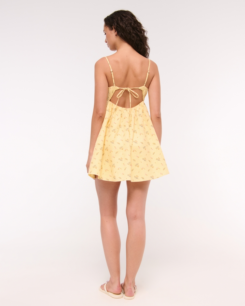 Bra-Free Tie-Front Linen-Blend Skort