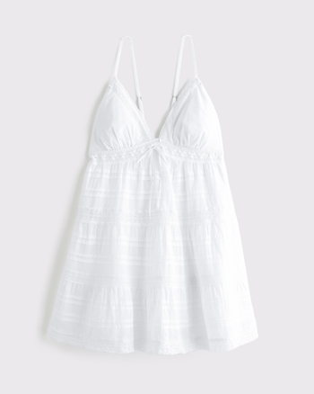 Bra-Free Tie-Front Lace-Pieced Skort