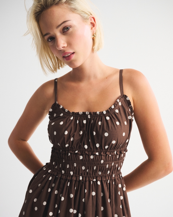Smocked Waist Mini Dress