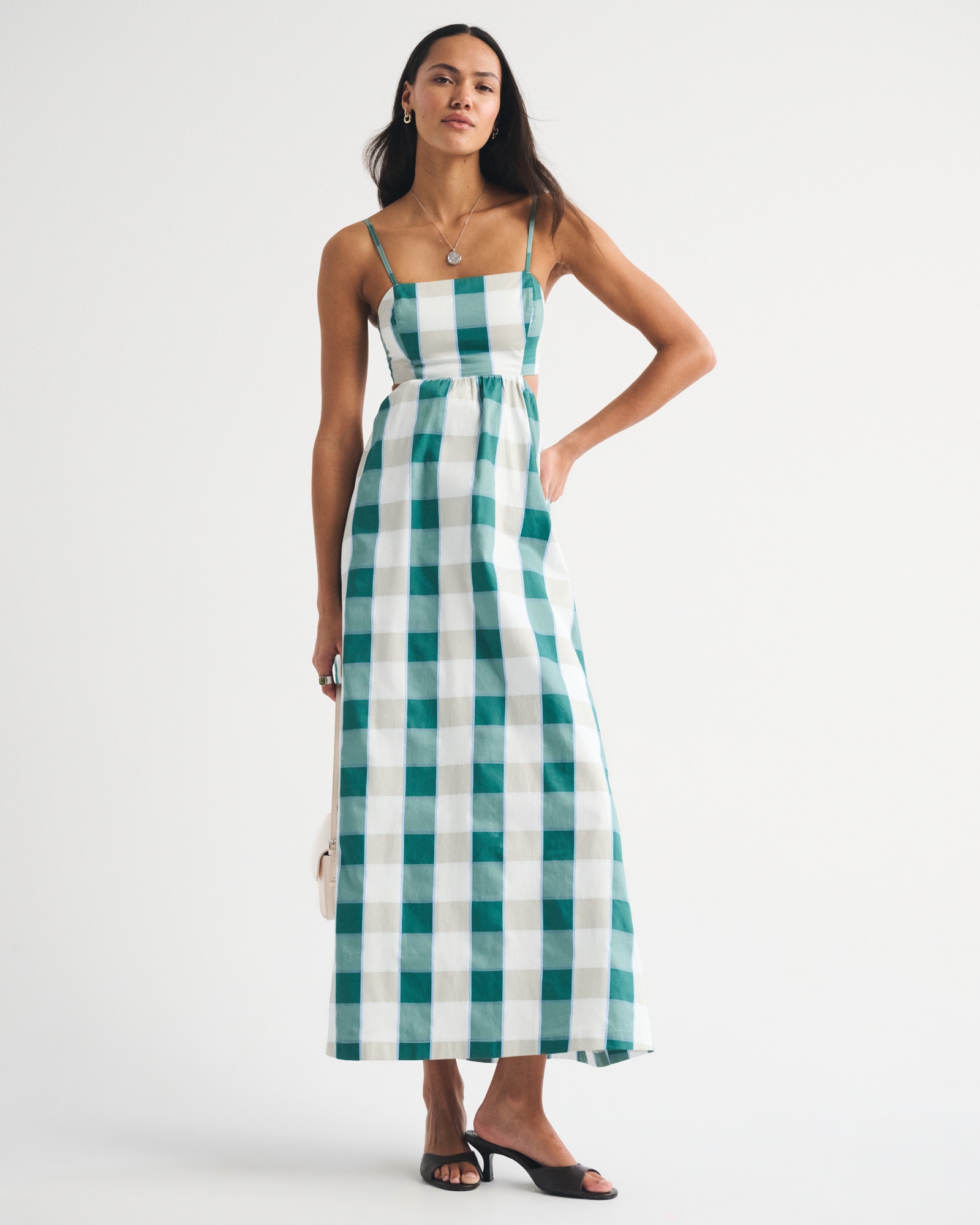 Bra-Free Lace Up Maxi Dress