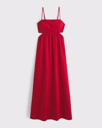 Bra-Free Lace Up Maxi Dress