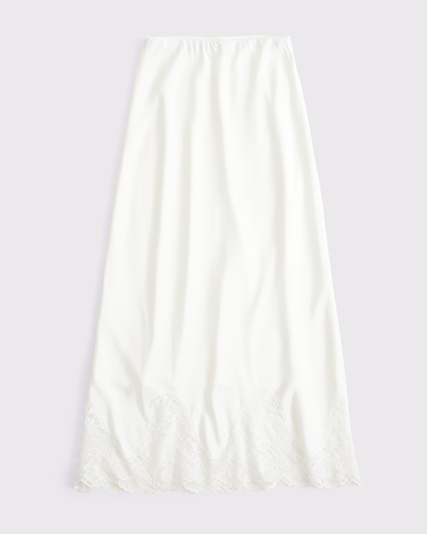 High Rise Satin Maxi Set Skirt