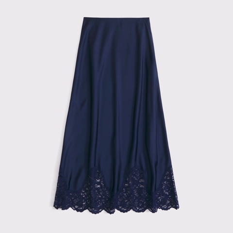 Женские юбки Abercrombie & Fitch High Rise Satin Maxi Set Skirt