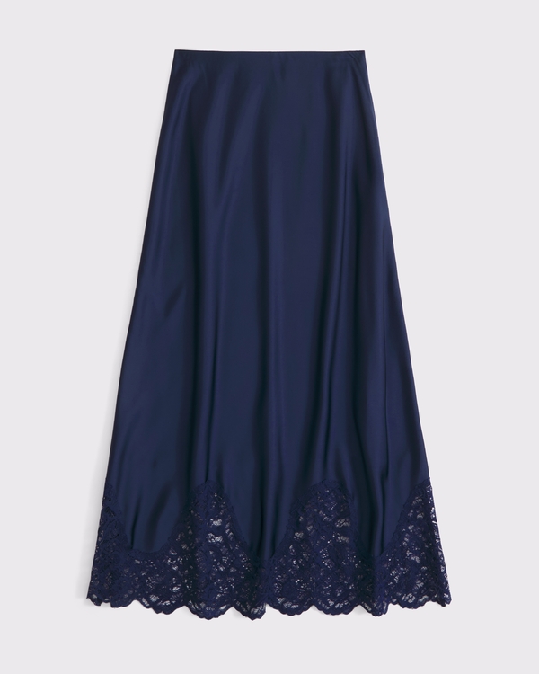 High Rise Satin Maxi Set Skirt