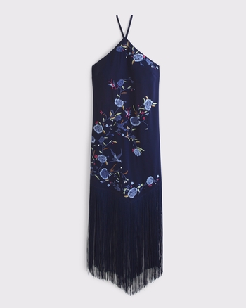 High-Neck Fringe Maxi Dress from Abercrombie & Fitch - $119.99