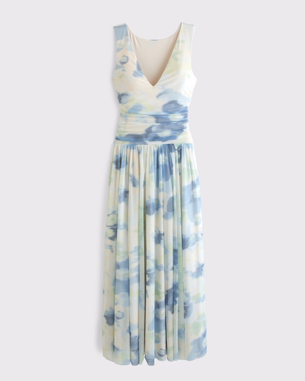 maxi denim dress women Denim Maxi Dress w/ Front Slit & Pockets 2XL Regular