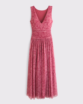 A&F Convertible Mesh Maxi Dress