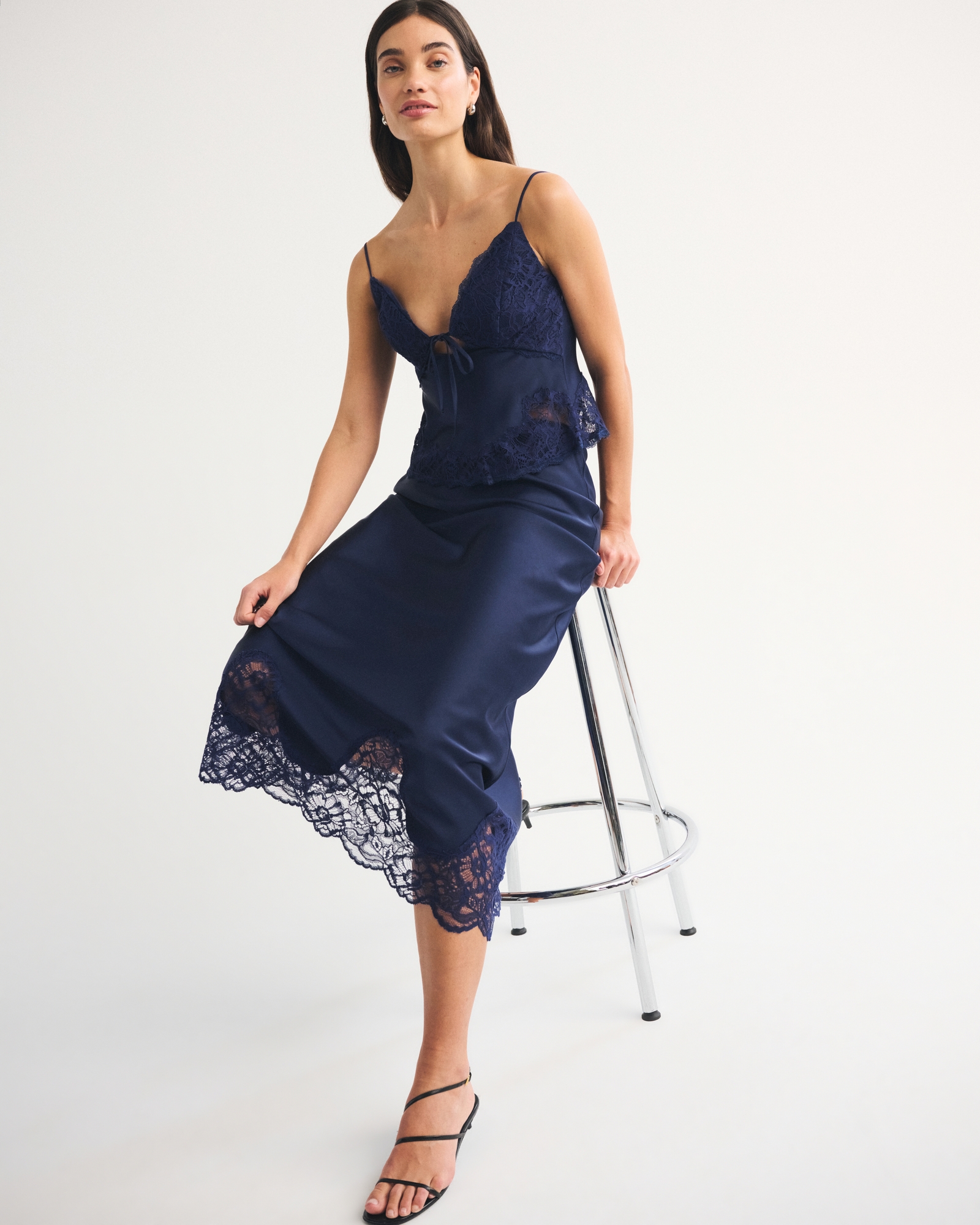 Bra-Free Lace-Pieced Set Top