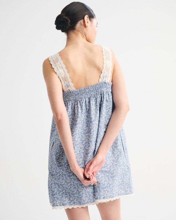 Women's Lace-Trim Easy Mini Dress | Women's Clearance | Abercrombie.com