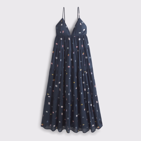 Женские платья Abercrombie & Fitch Bra-Free V-Neck Tiered Flowy Maxi Dress