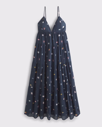 Bra-Free V-Neck Tiered Flowy Maxi Dress from Abercrombie & Fitch - $99.99