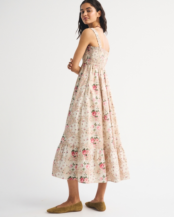 A&F Sydney Smocked Convertible Midi Dress