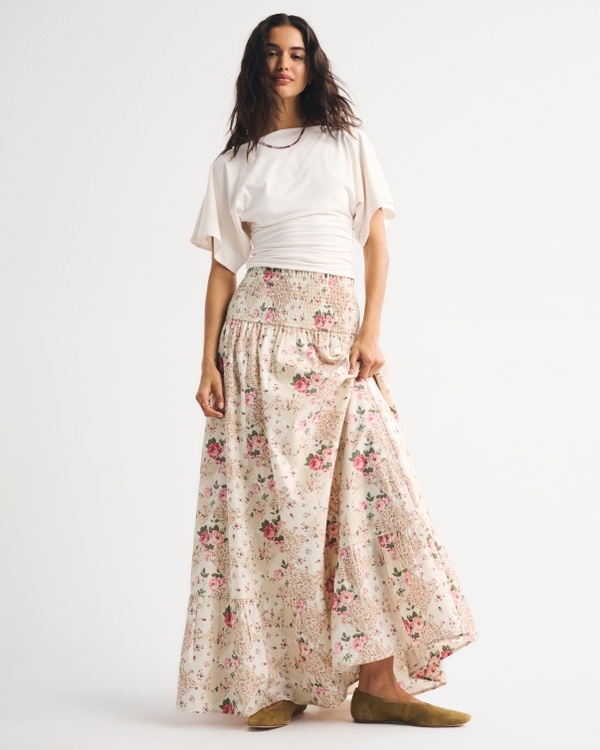 A&F Sydney Smocked Convertible Midi Dress