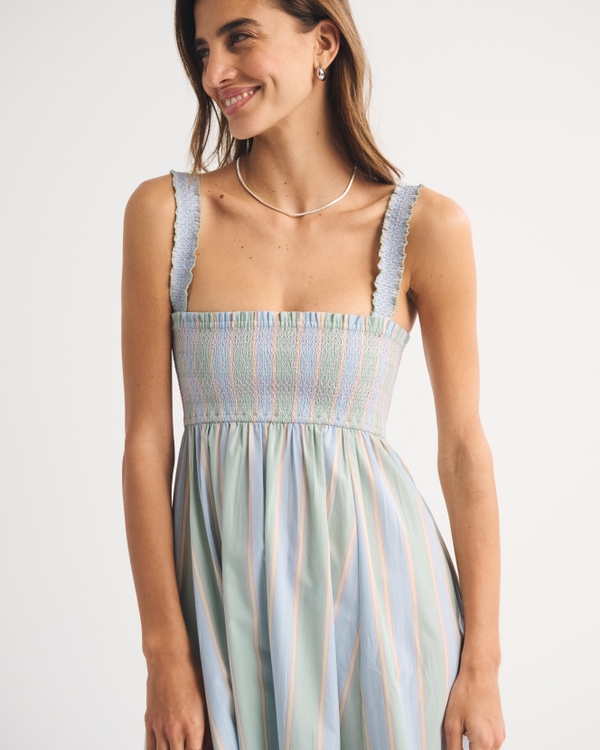 A&F Sydney Smocked Convertible Midi Dress