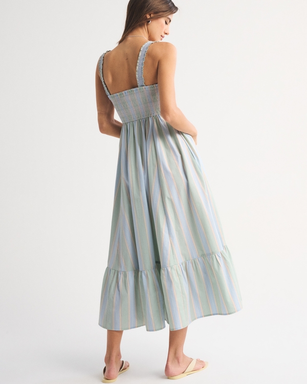 A&F Sydney Smocked Convertible Midi Dress