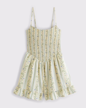 A&F Sydney Smocked Dipped-Waist Romper