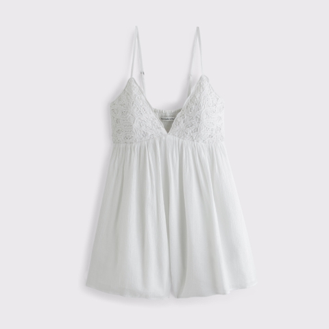 Женские комбинезоны Abercrombie & Fitch Bra-Free V-Neck Lace Flowy Romper