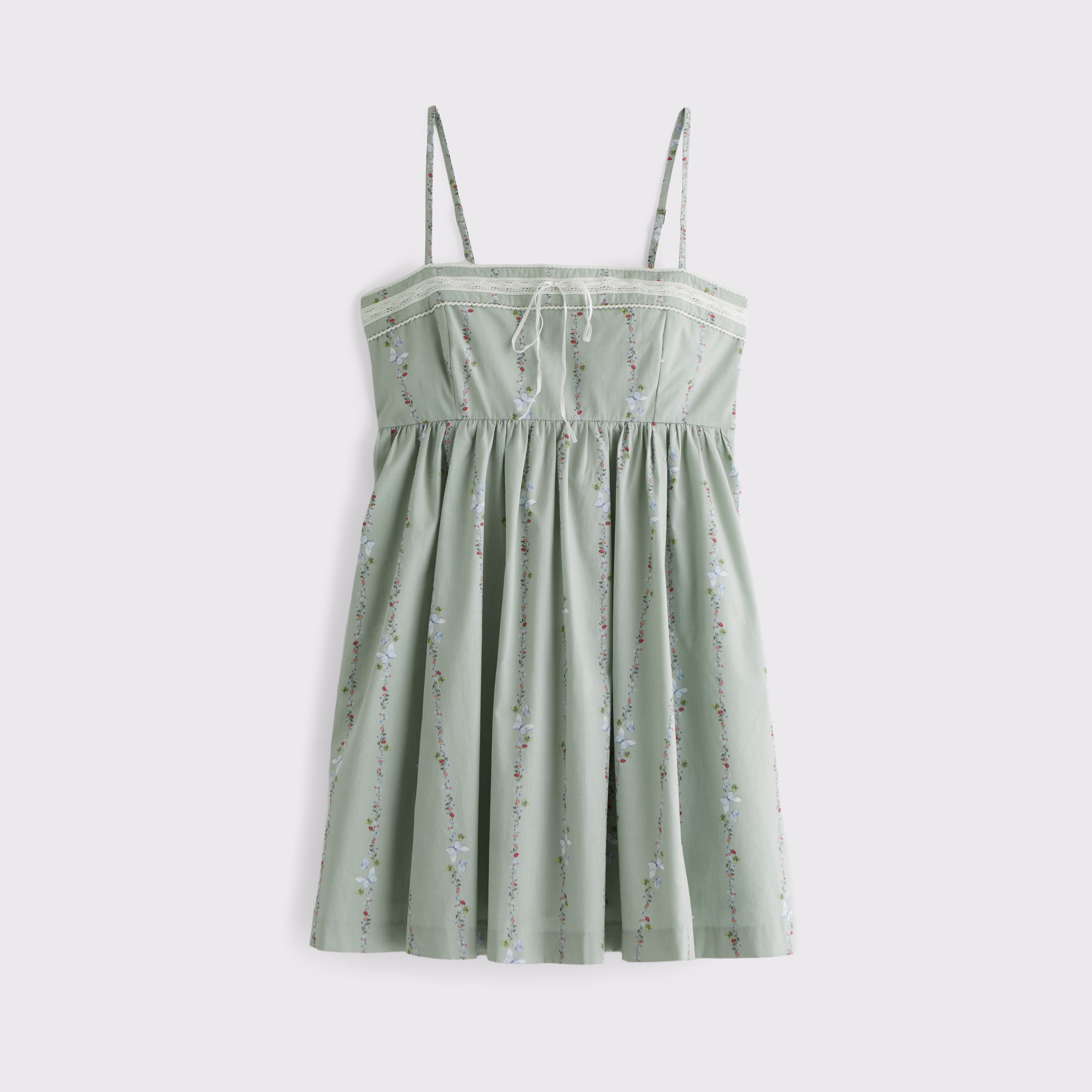 Женская юбка-шорты Abercrombie & Fitch A&F Emerson Babydoll Skort, цвет: Аквамариновый серый — фото 1