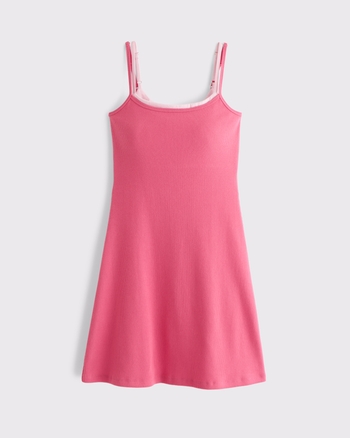 Bra-Free Rib Double-Layered 90s Cami Mini Dress from Abercrombie & Fitch - $34.99