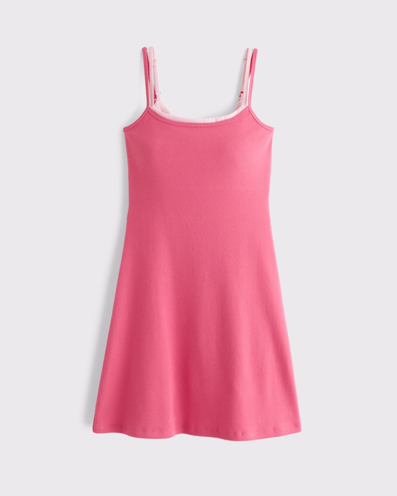 Women's Bra-Free Rib Double-Layered 90s Cami Mini Dress | Women's Clearance  | Abercrombie.com
