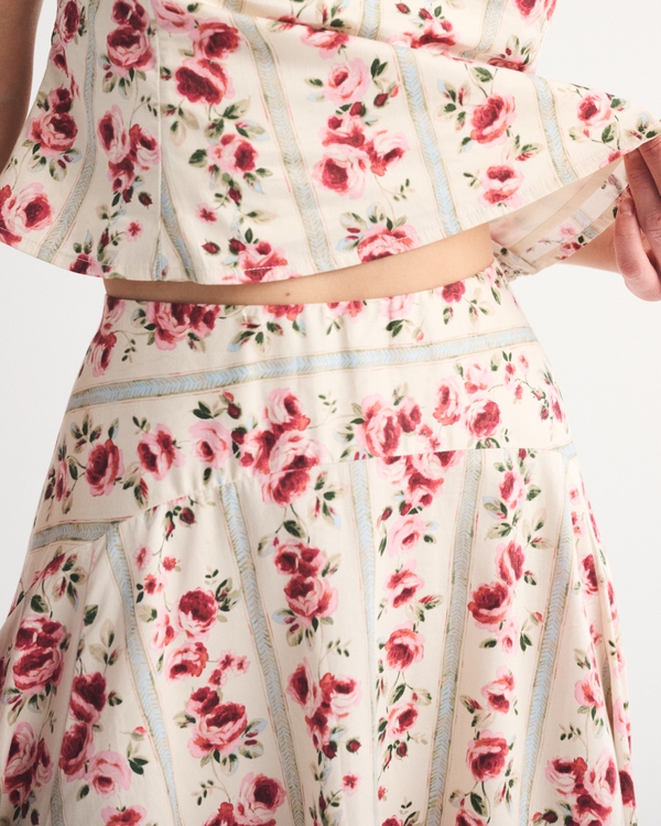 High Rise Flowy Maxi Set Skirt