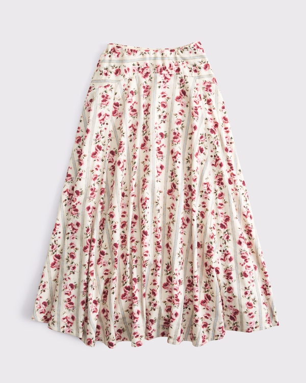 High Rise Flowy Maxi Set Skirt