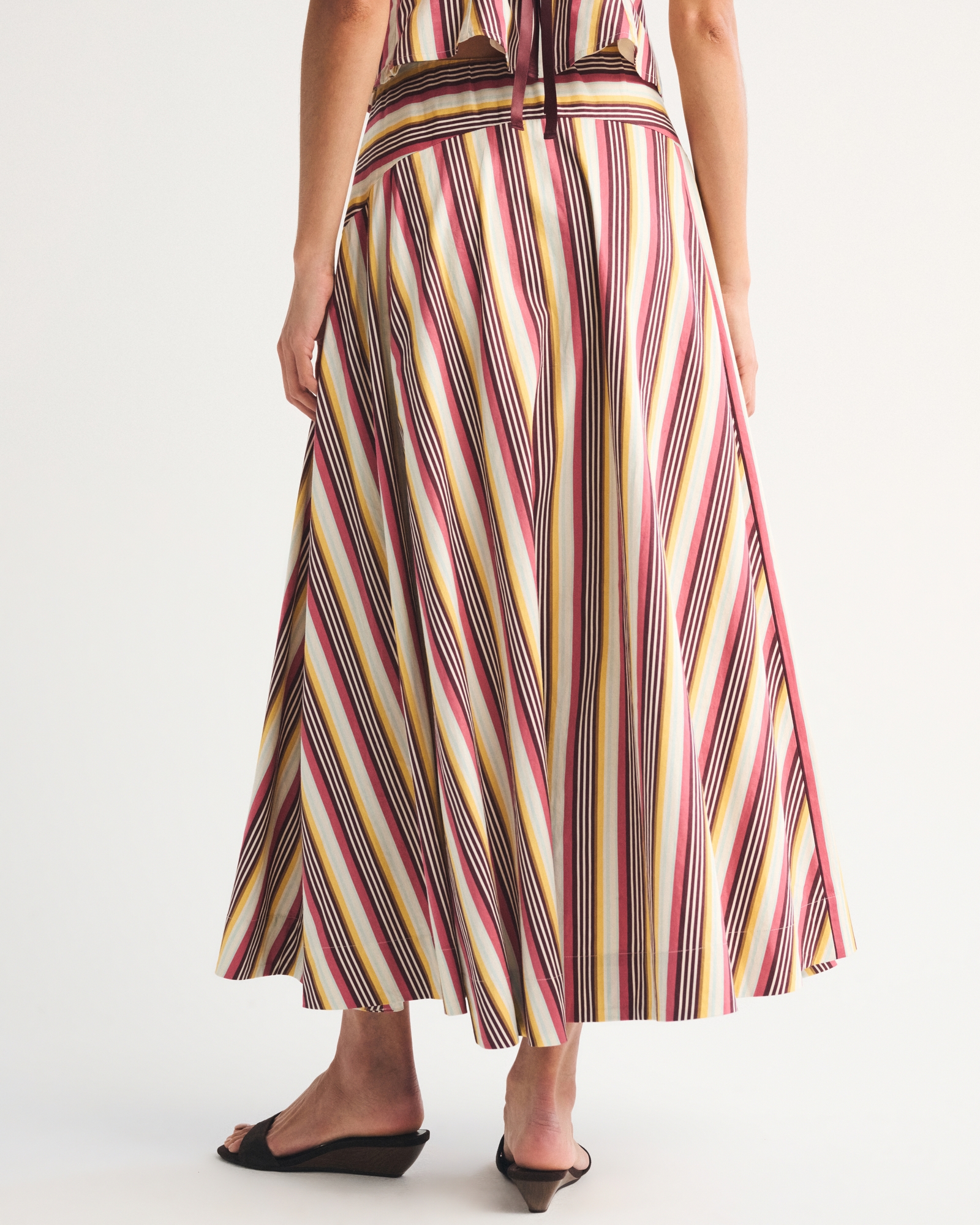 High Rise Flowy Maxi Set Skirt