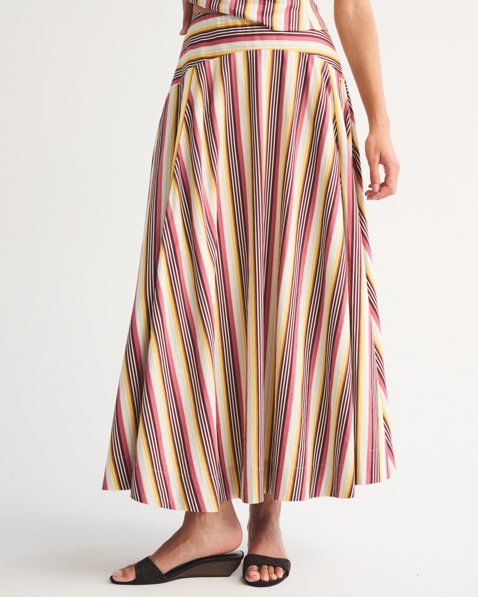 High Rise Flowy Maxi Set Skirt