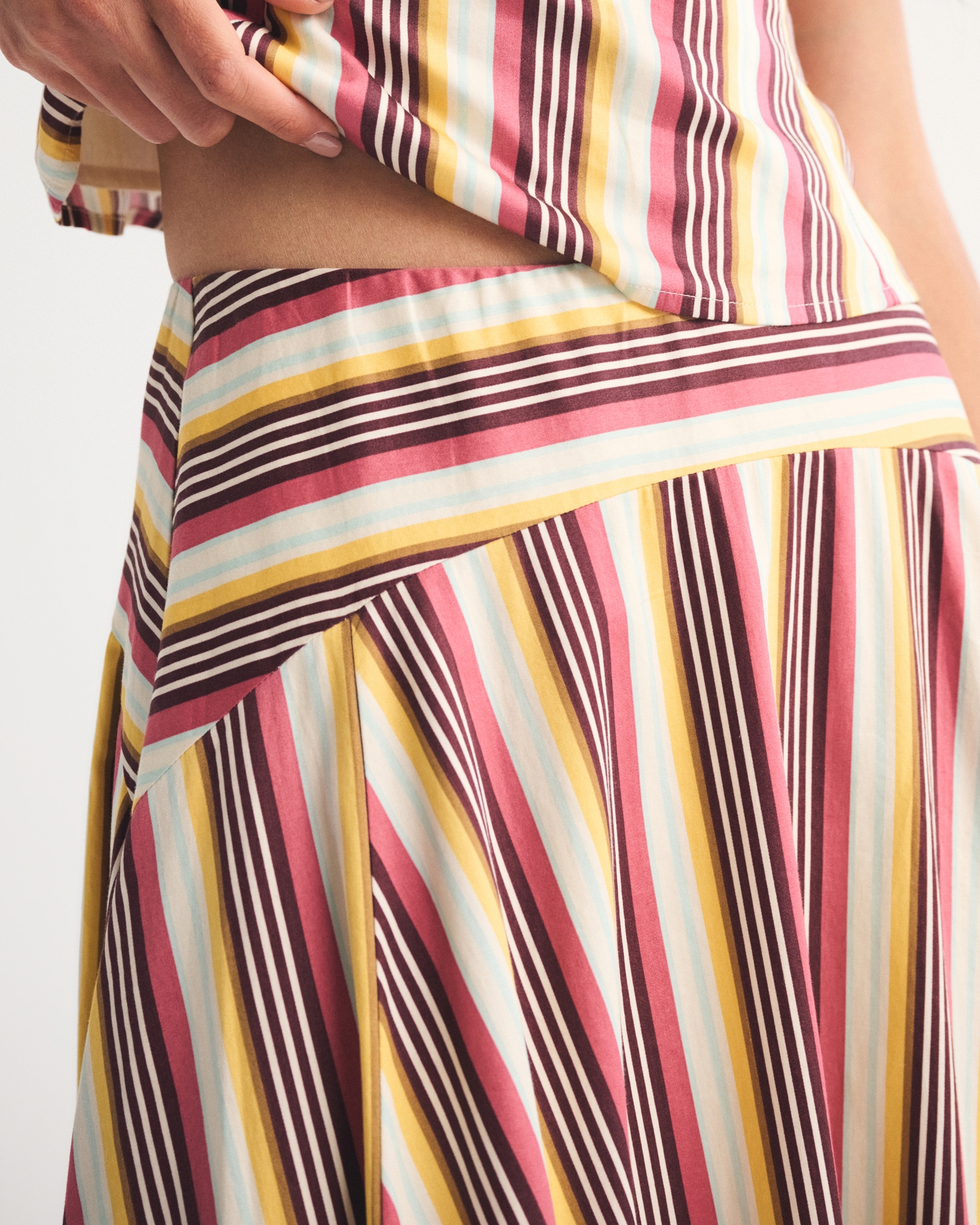 High Rise Flowy Maxi Set Skirt