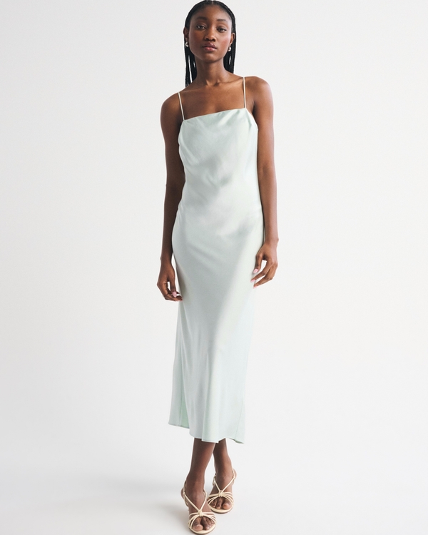 A&F Bra-Free 2-in-1 Convertible Maxi Dress, Lime view 2